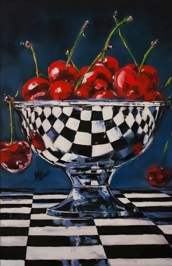 ArteDiAlina.com painting: Craving for Cherries